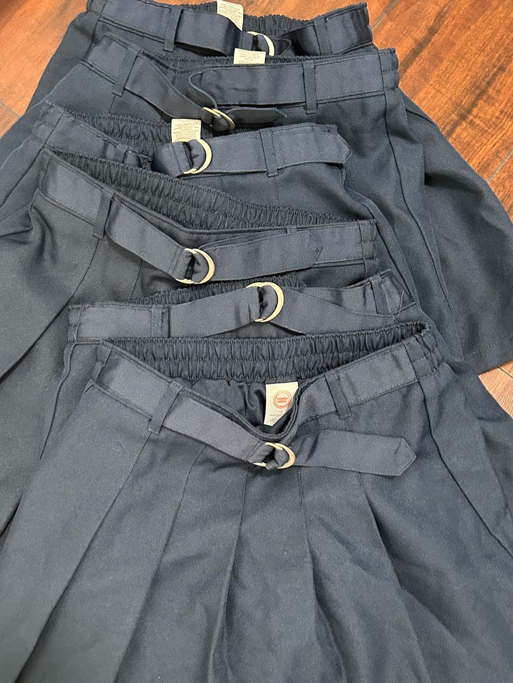 wonder nation Navy Adjustable Pleated Skirt with D-Ring